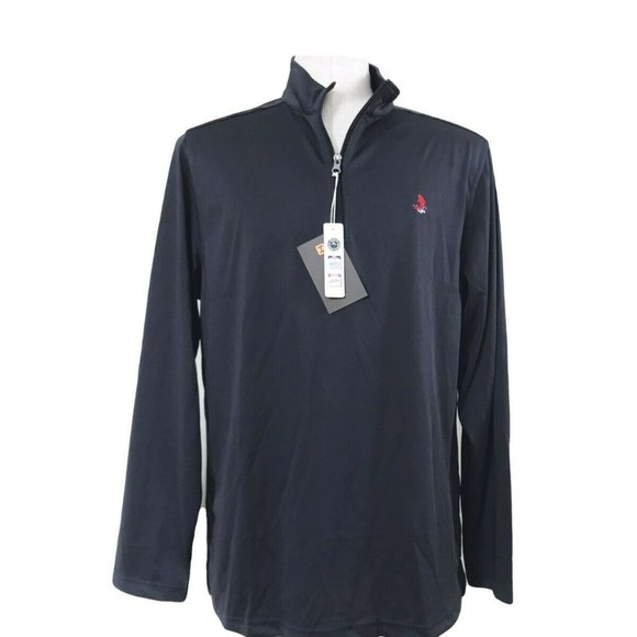 😍Harrington Blue LS 1/4 Zip Fishing Jersey Fish Log - Picture 1 of 5